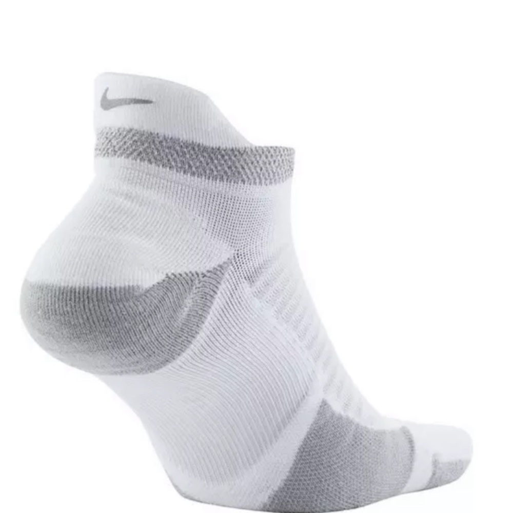Nike White and Gray Cushioned No Show Socks